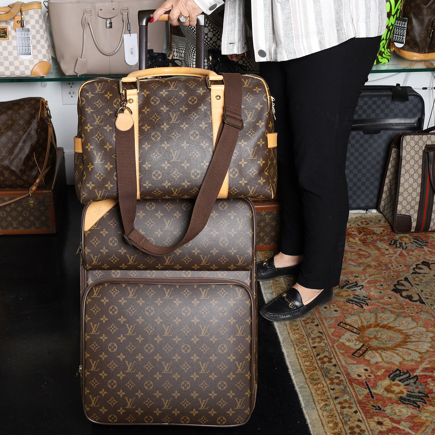 Autre Marque Louis Vuitton Monogram Pegase 55 Rolling Luggage