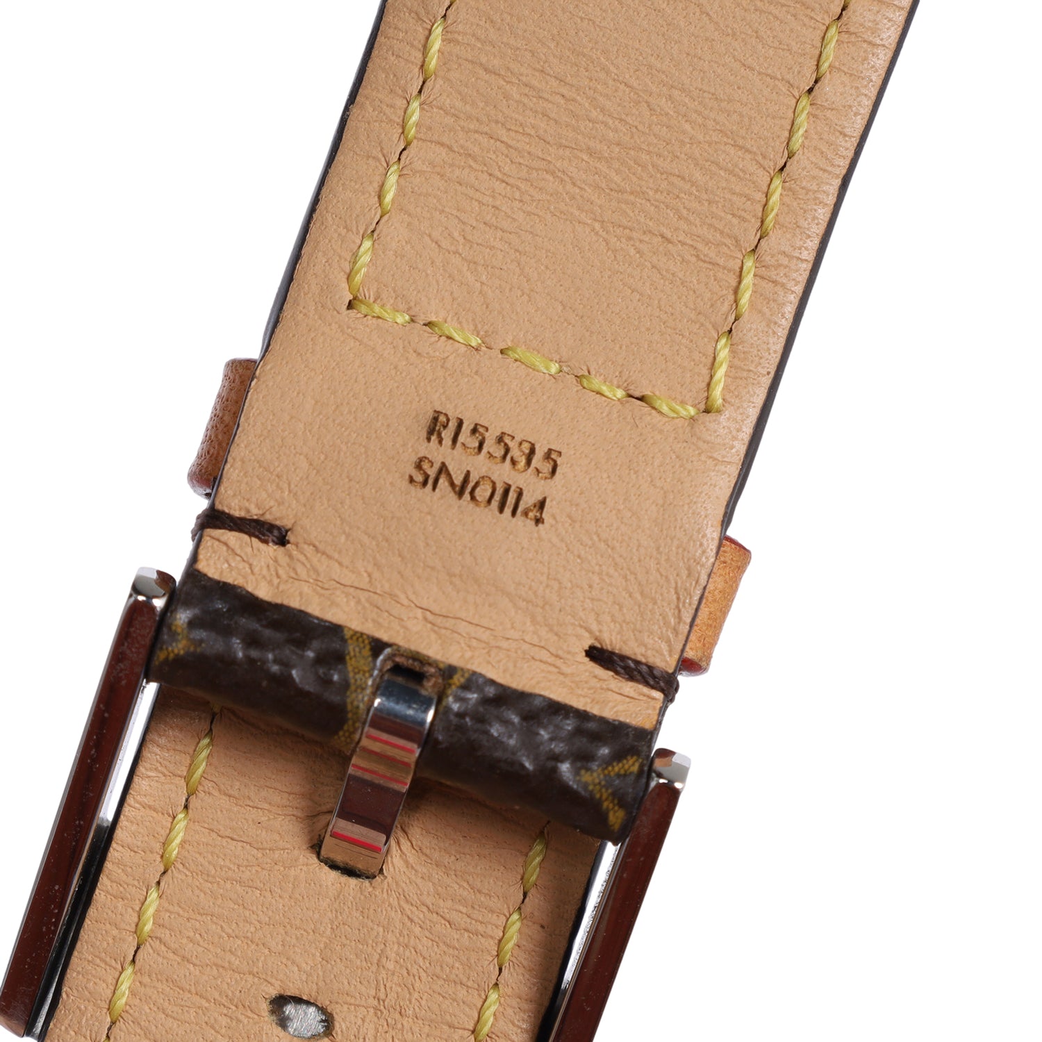 Mocca Brown Alcantara strap 21mm Louis Vuitton Tambour style