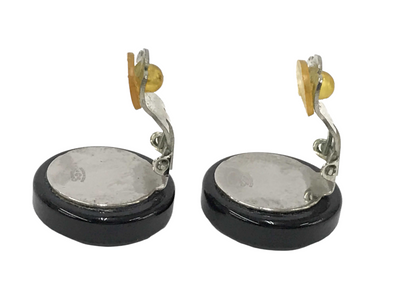 CC Mirror clipped earrings