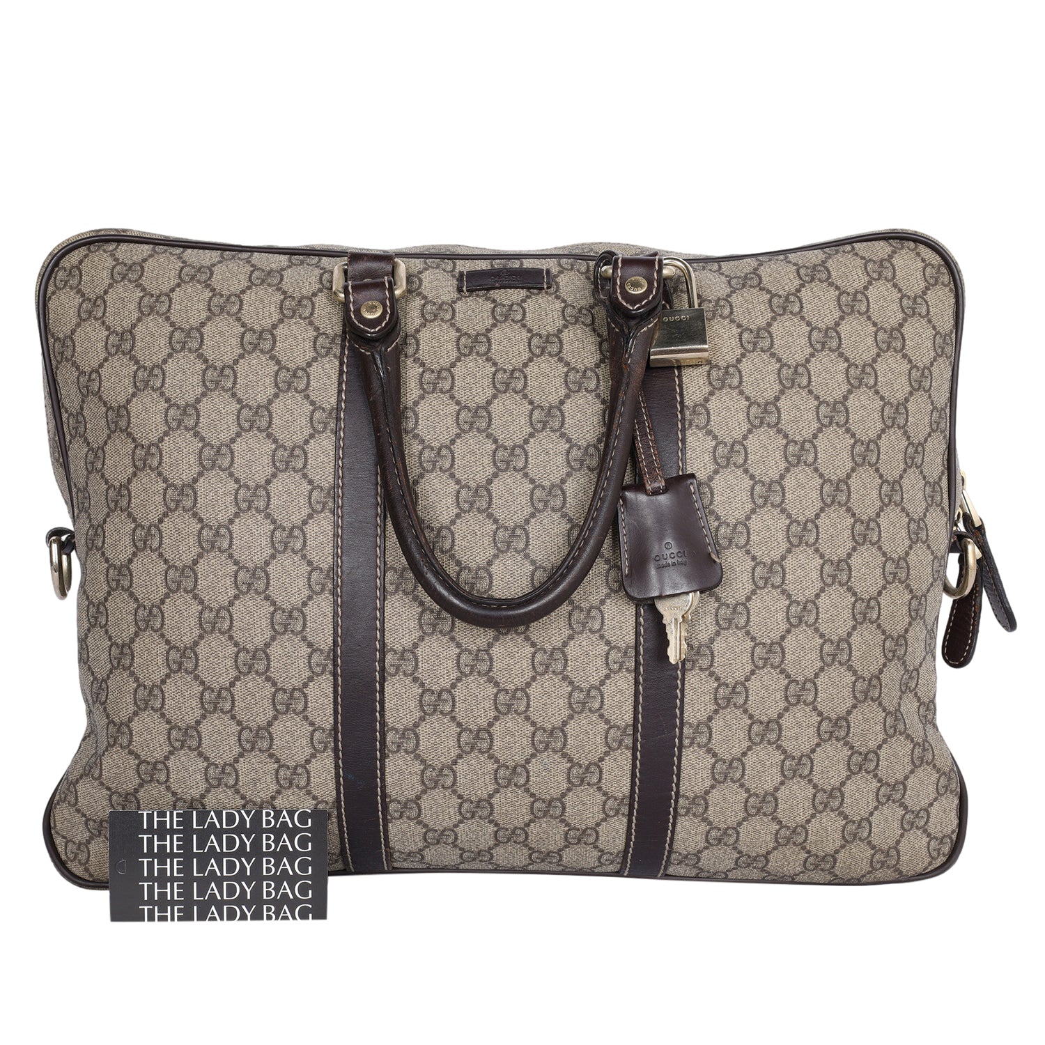 GG Canvas Monogram Briefcase Bag (Authentic Pre-Owned) – The Lady Bag