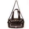 Quilted Lambskin Boston Flap Chain Shoulder Bag (Authentic Pre-Owned)
