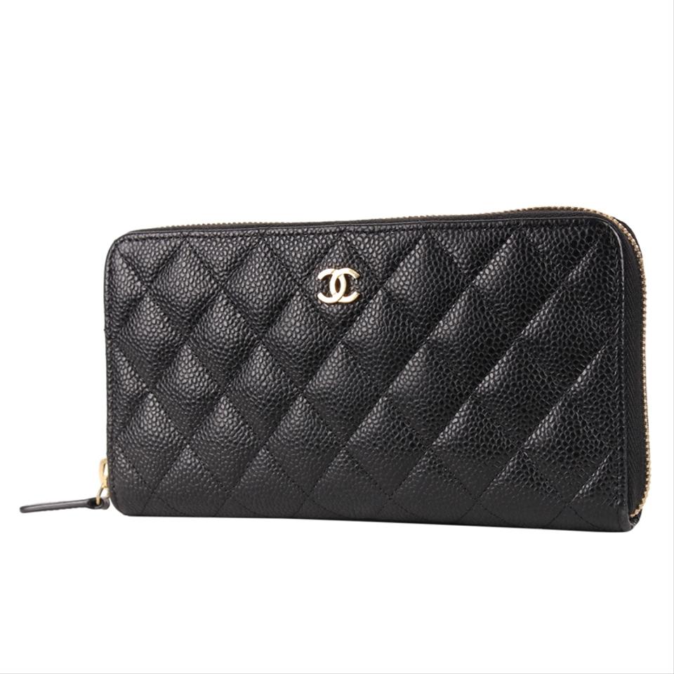 Chanel Pre-owned 2014-2015 Studded Zipped Wallet - Black