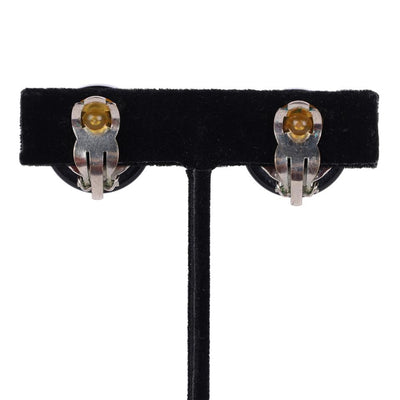 CC Mirror clipped earrings