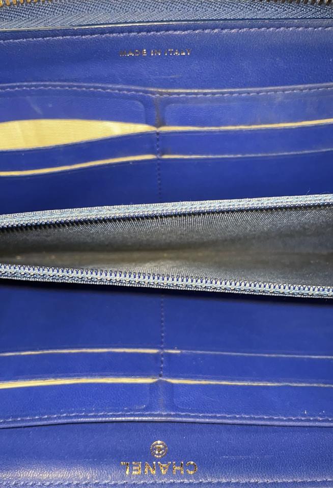 Chanel Zippy Chevron Lambskin Wallet (Authentic Pre-Owned) Leather Zippy  Wallet