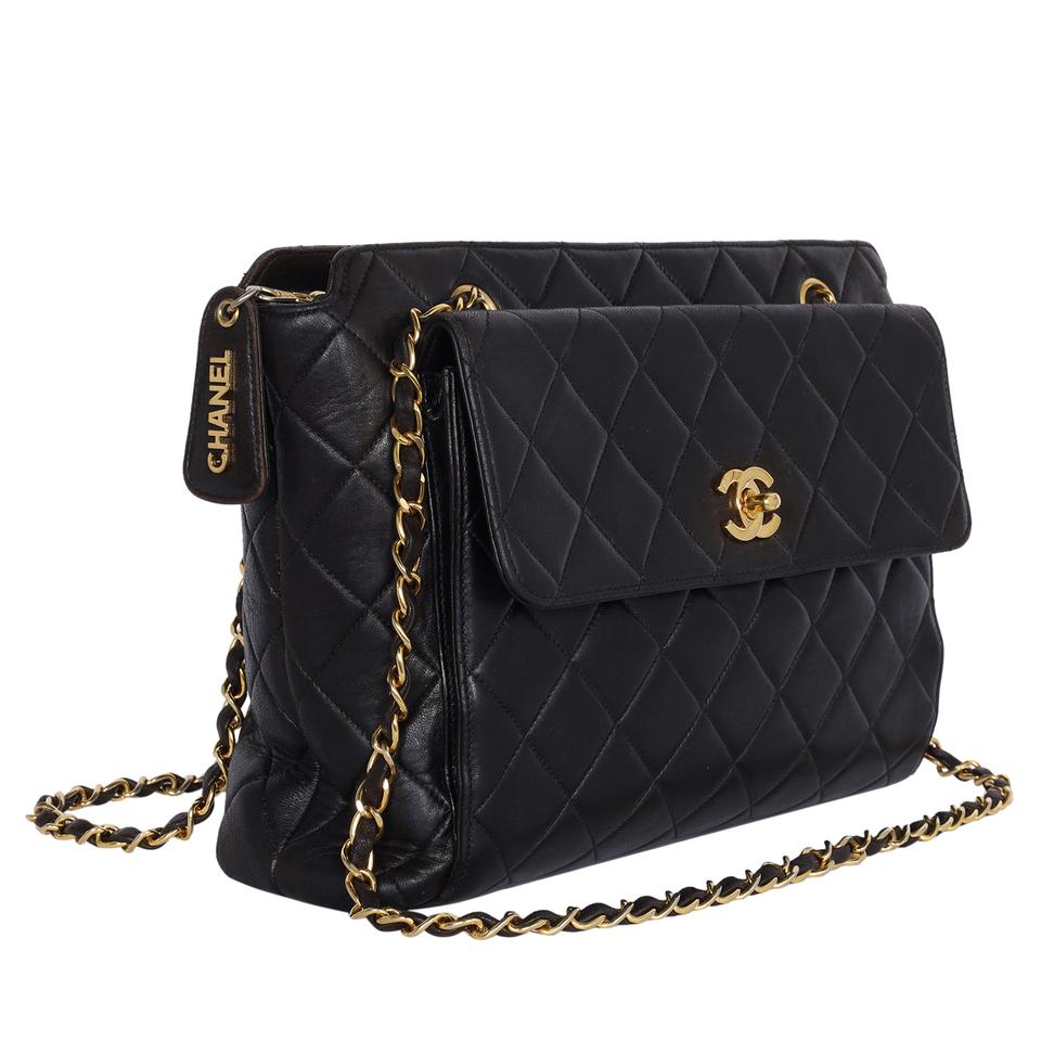Chanel Vintage Black Caviar Front Flap Tote Bag 24k GHW – Boutique Patina