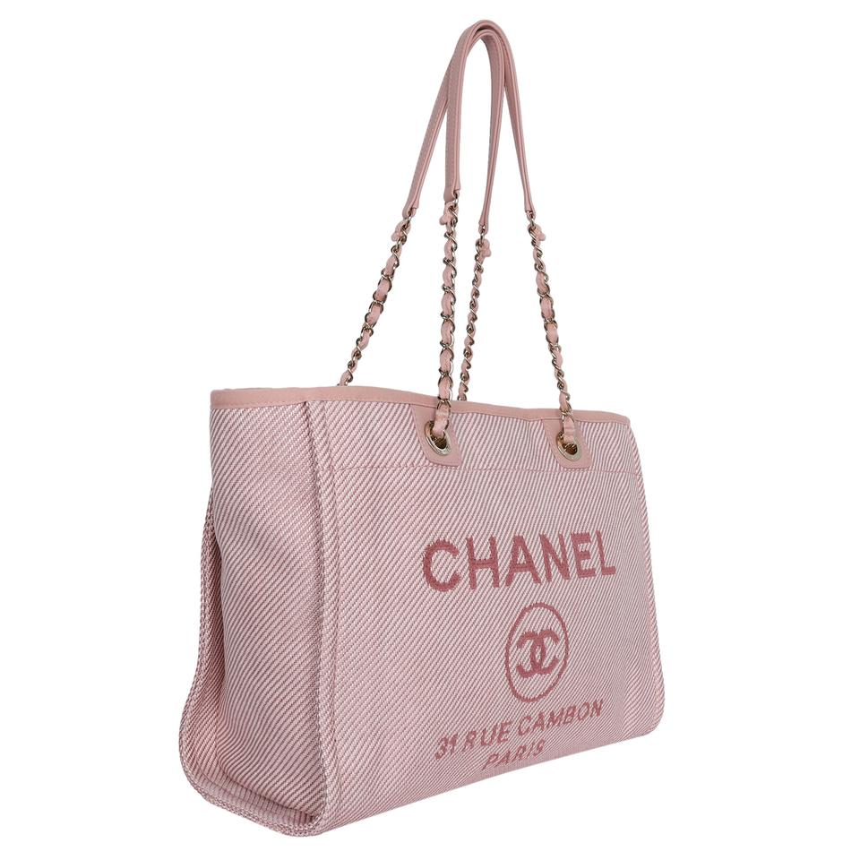 Chanel Deauville Small Shopping Leather Tote Bag