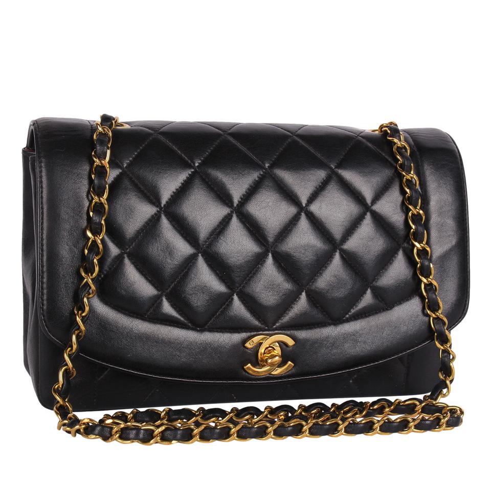 Diana leather crossbody bag Chanel Black in Leather - 18028426
