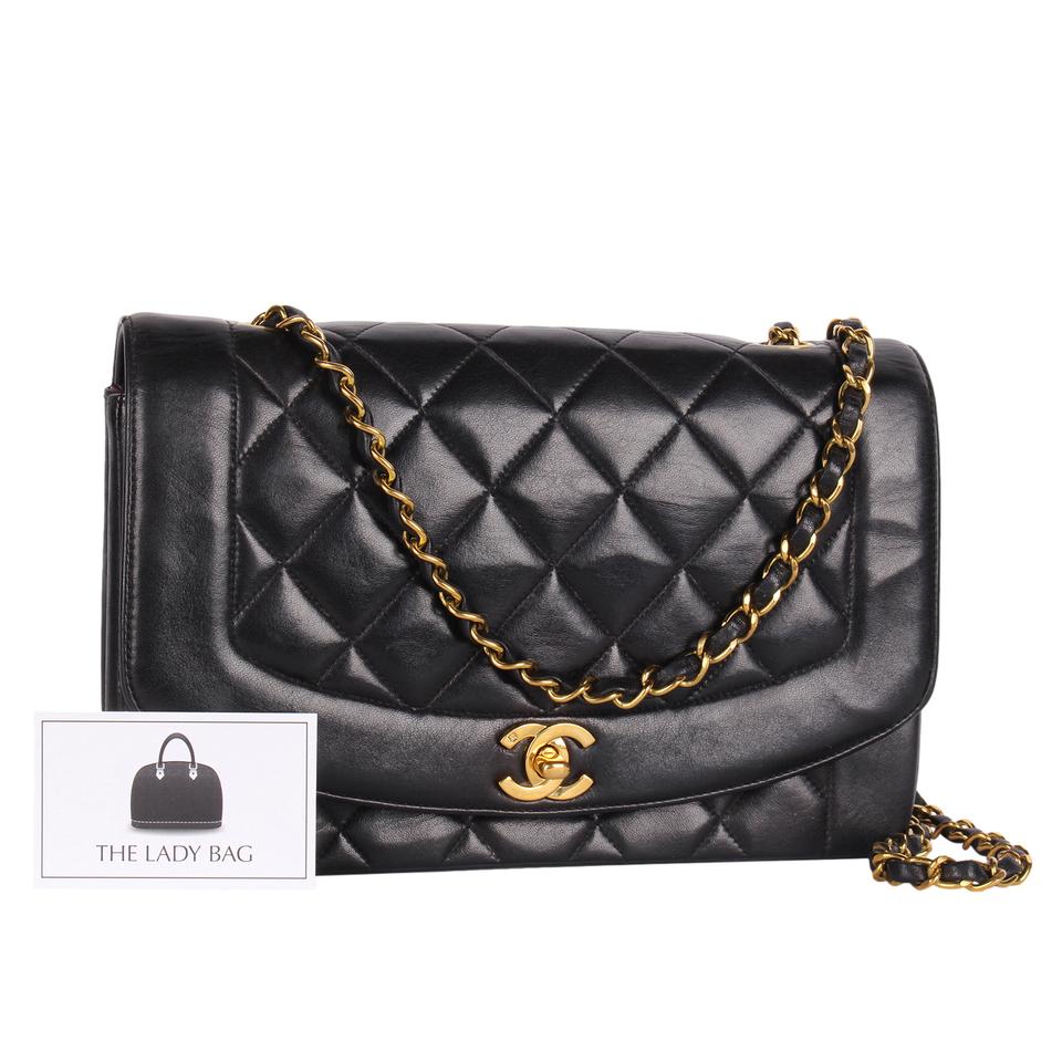 Diana leather crossbody bag Chanel Black in Leather - 18048638