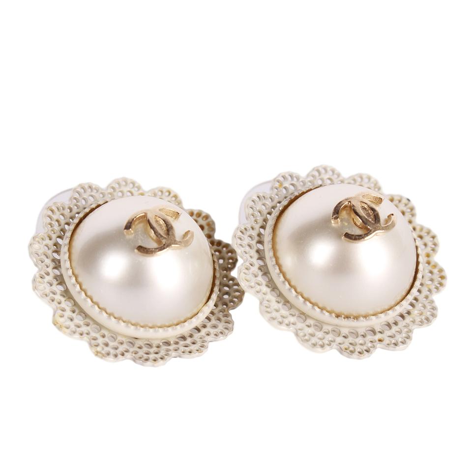 Pearl Flower Pierced Earrings