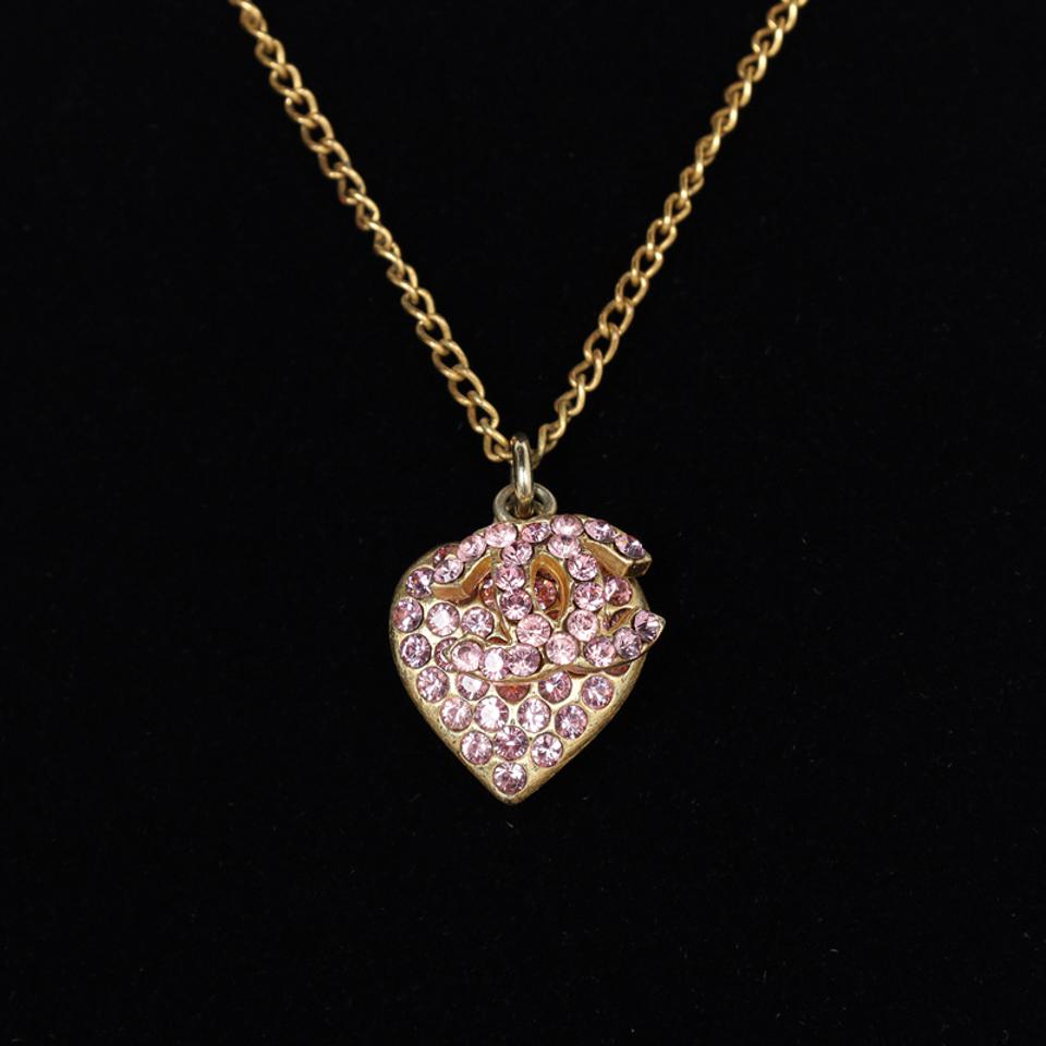 Pre-Owned Chanel Heart CC Pendant w/ Chain