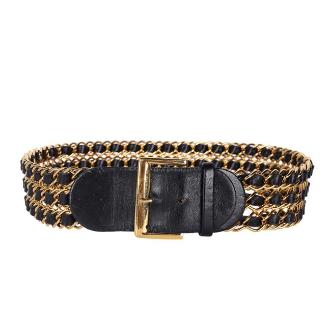 Chain Link Leather Belt