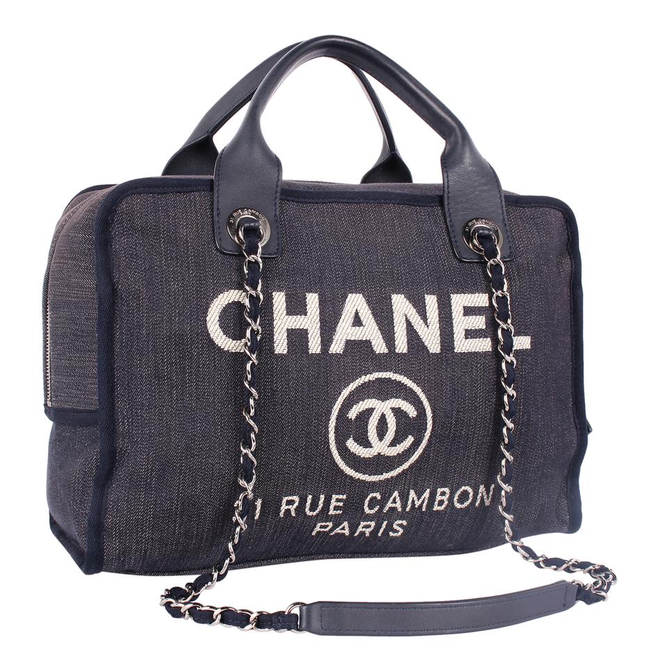 chanel gray tote bag