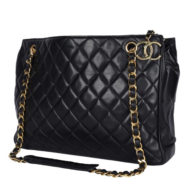Black Quilted Lambskin Timeless CC Bell Chain Tote Gold Hardware, 1994-1996, Handbags & Accessories, The Chanel Collection, 2022