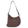 Choco Brown Zucchino Canvas Small Oyster Hobo (Authentic Pre-Owned)