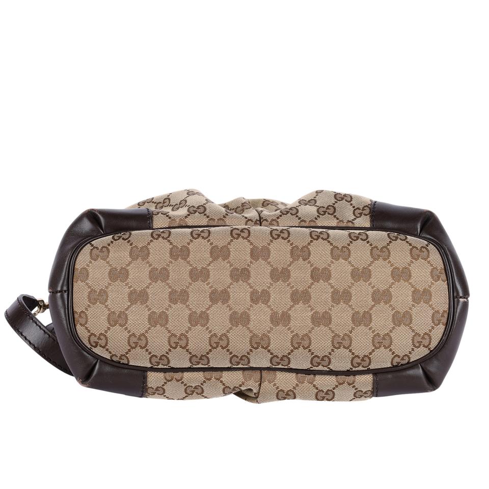 Gucci Sukey GG Canvas Top Handle Satchel Crossbody Shoulder Bag