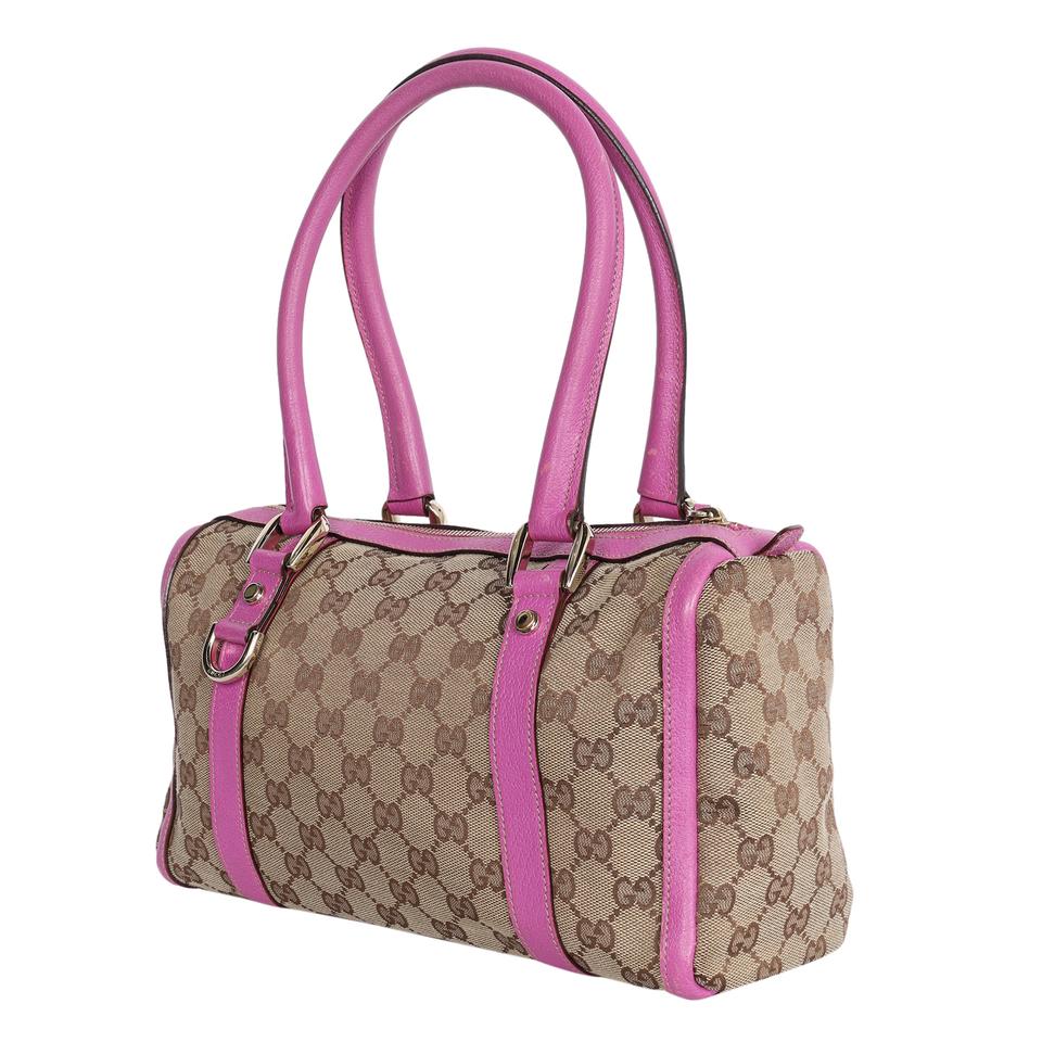 Gucci Ophidia Mini GG Canvas & Leather Shoulder Bag in Pink
