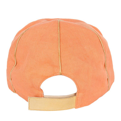 Orange Linen Baseball Cap Hat