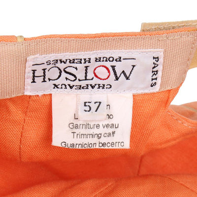 Orange Linen Baseball Cap Hat