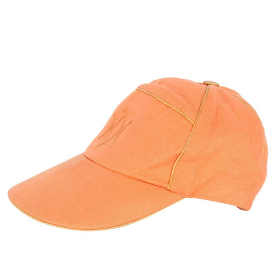 Orange Linen Baseball Cap Hat