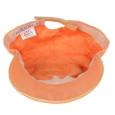 Orange Linen Baseball Cap Hat