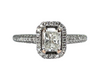 White Gold Halo Diamond Ring  (Authentic Pre-Owned)