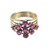 Yellow Gold Ruby Cluster Ring (Authentic Pre-Owned)