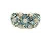 Yellow Gold Opal and Blue Topaz Ring (Authentic Pre-Owned)