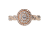 Rose Gold Diamond Halo Ring (Authentic Pre-Owned)