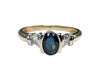 Two Toned Gold Sapphire and Diamond Ring (Authentic Pre-Owned)