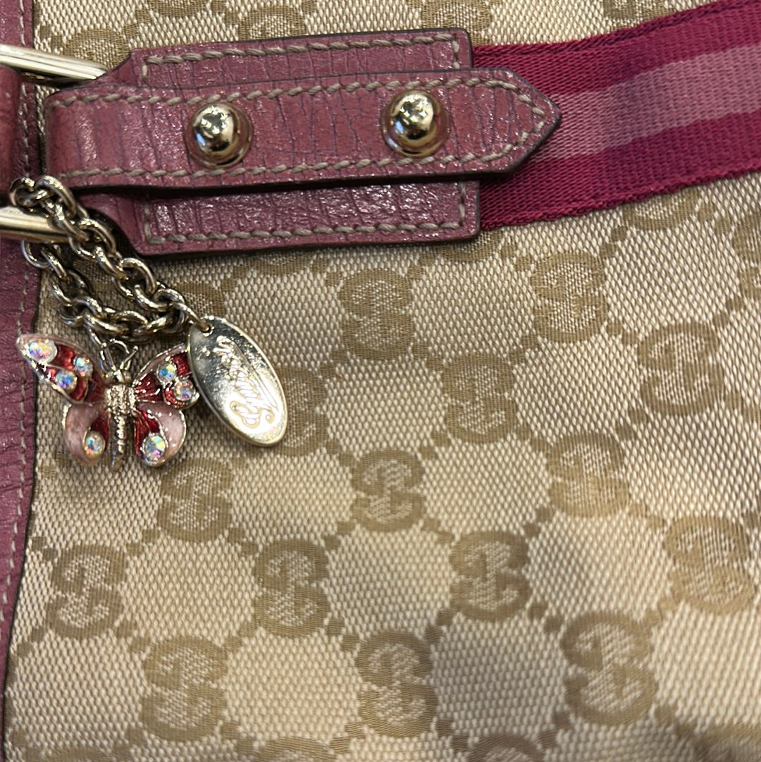 Gucci GG Canvas Jolicoeur Messenger Bag - Pink Crossbody Bags