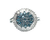 White Gold Blue and White Diamond Ring (Authentic Pre-Owned)