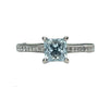 White Gold Aquamarine and Diamond Ring (Authentic Pre-Owned)