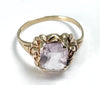 Rose Gold Violet Stone Ring