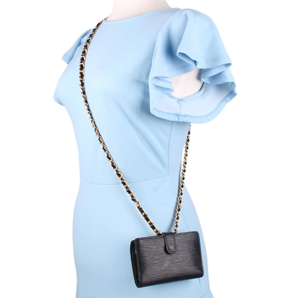 Louis Vuitton Pochette Blue Leather Wallet (Pre-Owned)