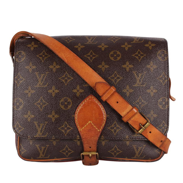 Cartouchiere MM, Used & Preloved Louis Vuitton Messenger Bag, LXR USA, Brown
