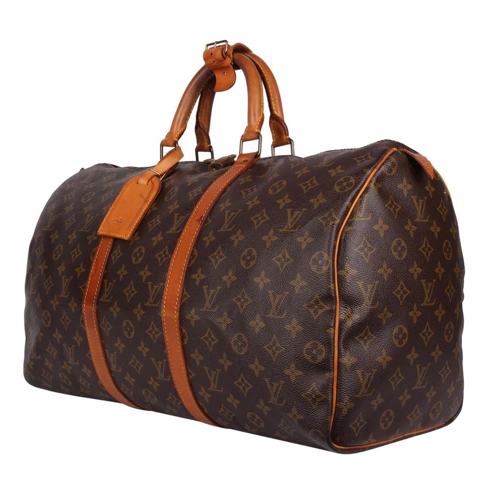 Louis Vuitton Blue Mesh Triangle Keepall 50 Limited Edition Duffle Bag ( )  144010008671 DO