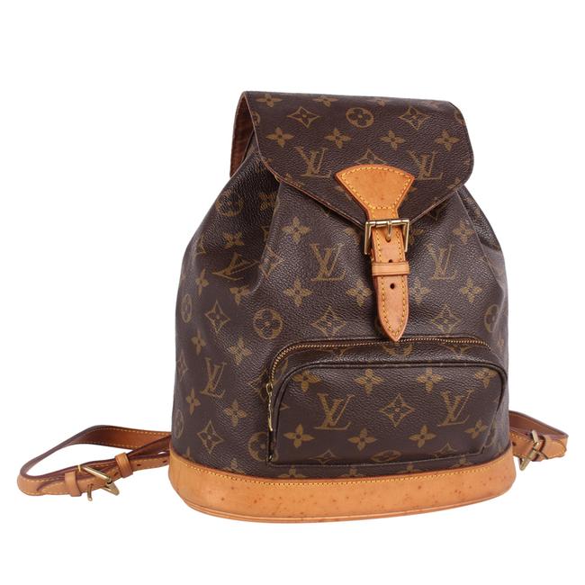 Louis Vuitton Montsouris Flap Backpack - Brown Louis Vuitton Montsouris Flap Backpack - Brown
