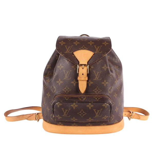 Louis Vuitton Monogram Monsieur MM Leather Fabric Brown Backpack Bag  Authentic