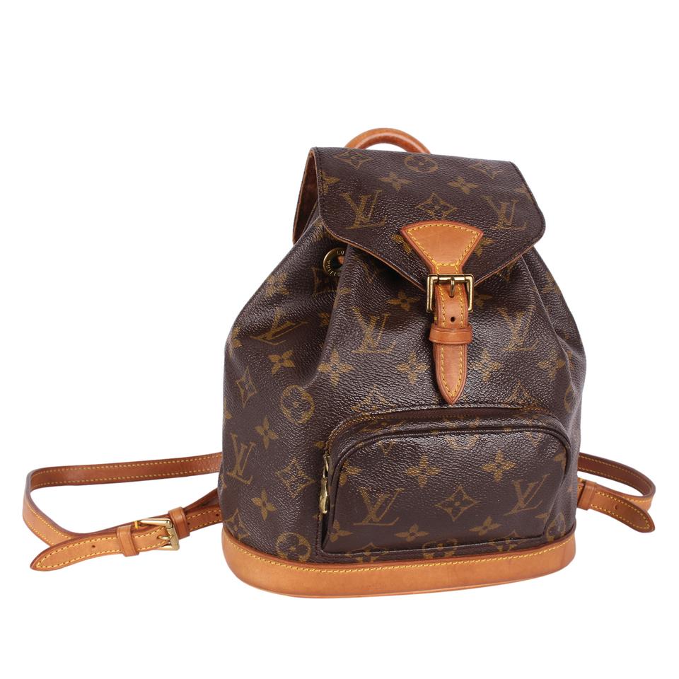 loui vuitton backpack purse used Authenticated Pre-Owned Louis Vuitton Vintage Montsouris PM, Women's, Size: One size, Brown