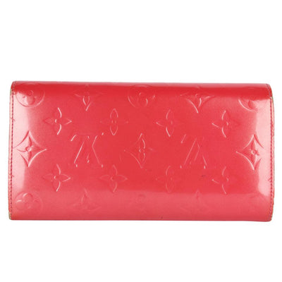 Pink Sarah Vernis Leather Wallet)