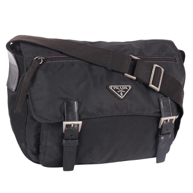 Black Nylon Messenger Bag (Authentic Pre-Owned)