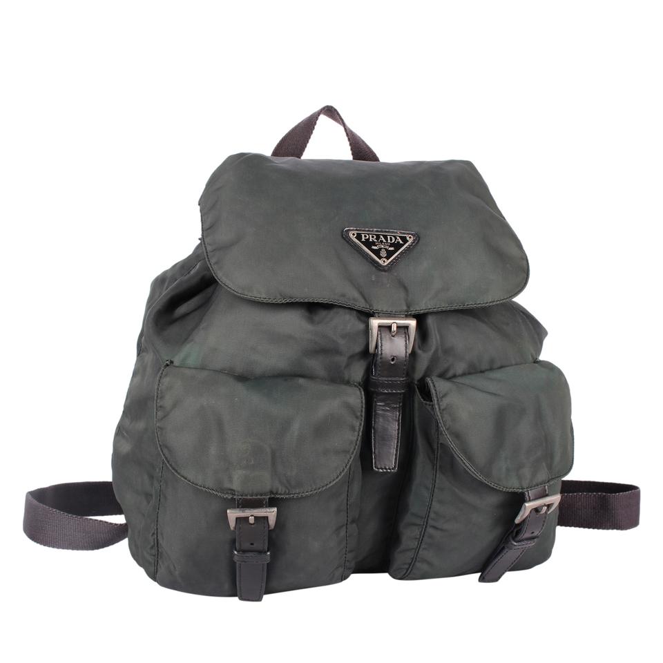 Re Nylon Backpack in Beige - Prada